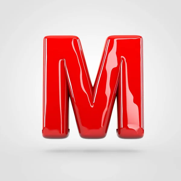 Letra roja mayúscula M —  Fotos de Stock