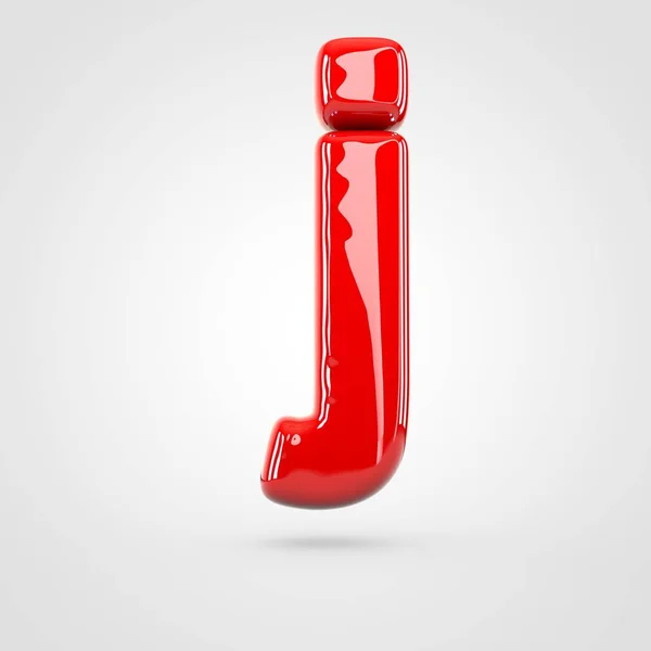 Lowercase red letter J — Stock Photo, Image