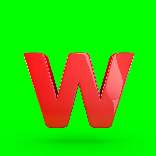 Kleine rode letter W — Stockfoto