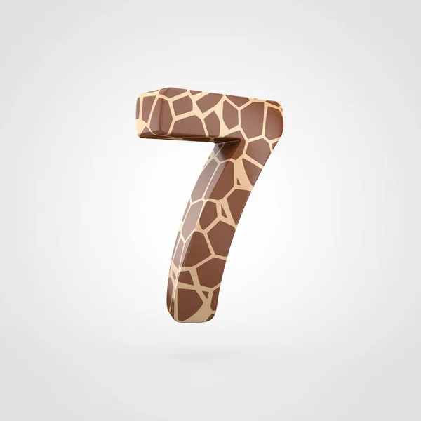 Giraff utformningen av nummer 7 — Stockfoto