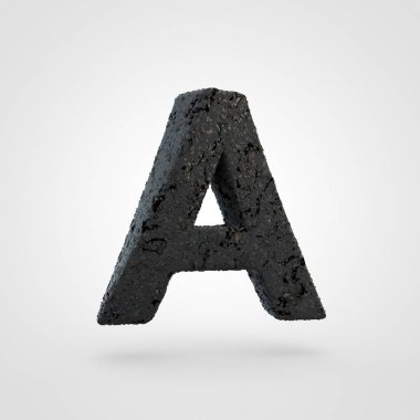 asfalt yol dokusuna harf A