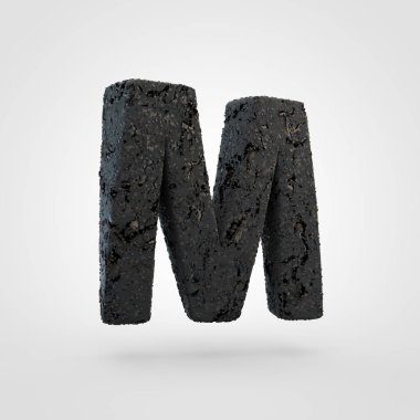 asfalt yol doku harf m