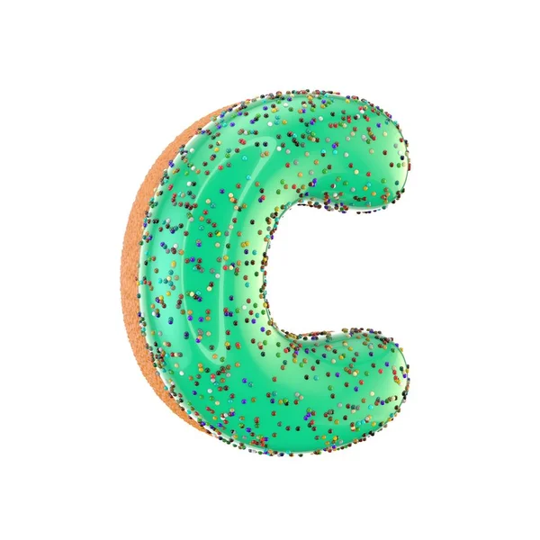 Donut letra C mayúscula — Foto de Stock