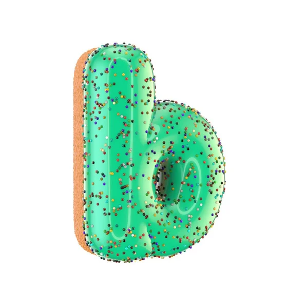 Donut letter b lowercase — Stock Photo, Image