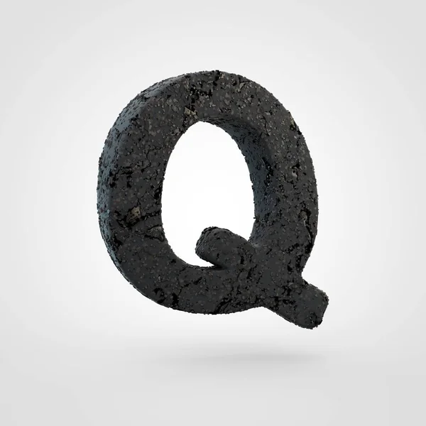 Асфальтована текстура літери Q — стокове фото