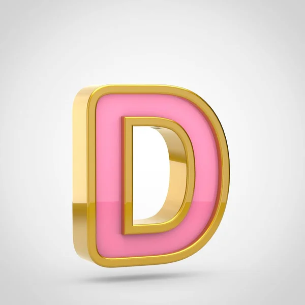 Roze Letter D — Stockfoto