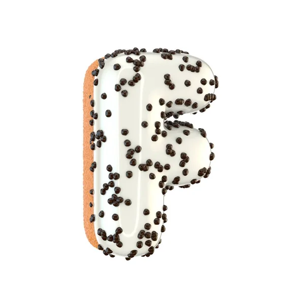 Donut letra F mayúscula — Foto de Stock