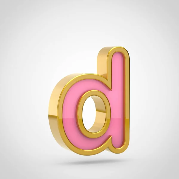 Roze Letter D — Stockfoto