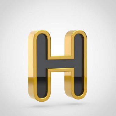 siyah harf büyük harf h  