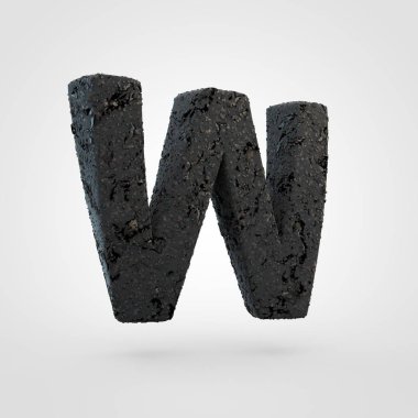 asfalt yol doku harf w