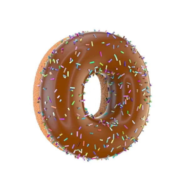 Donut bokstaven O versaler — Stockfoto