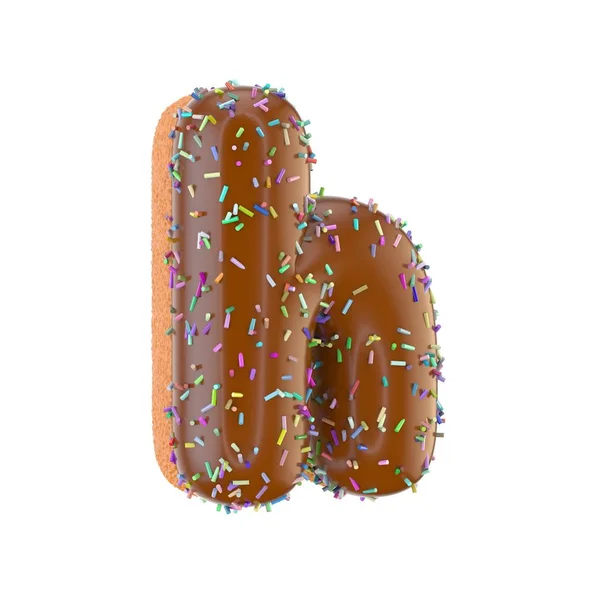 Donut letter h lowercase — стоковое фото