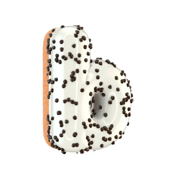 Donut Buchstabe b klein geschrieben — Stockfoto