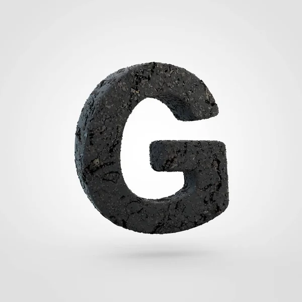 Asfalt weg textuur van de letter g — Stockfoto
