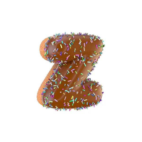 Donut letter z lowercase — стоковое фото