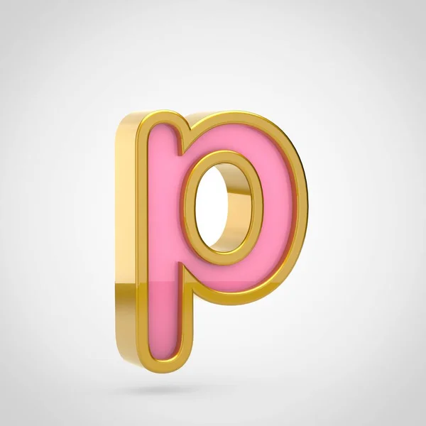 Roze Letter P — Stockfoto