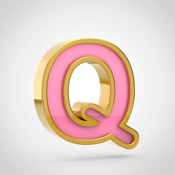 Pink levél Q — Stock Fotó