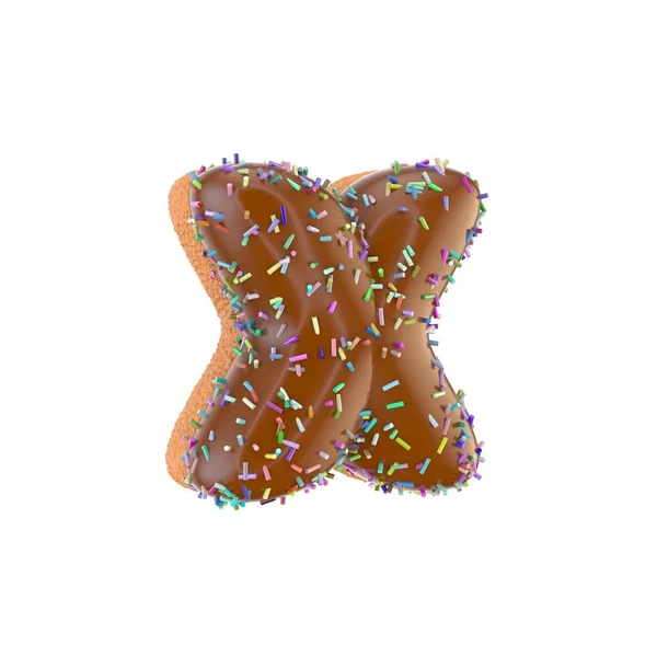 Ντόνατ γράμμα x πεζά — Φωτογραφία Αρχείου