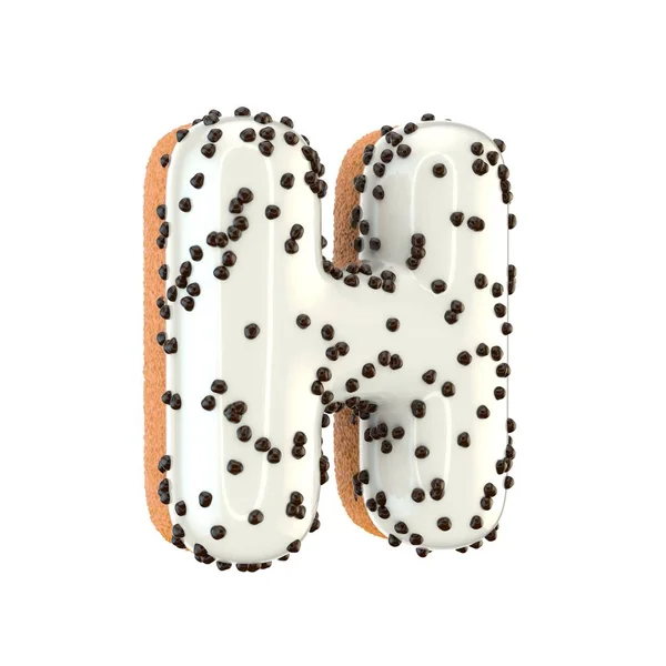 Donut letter H hoofdletters — Stockfoto