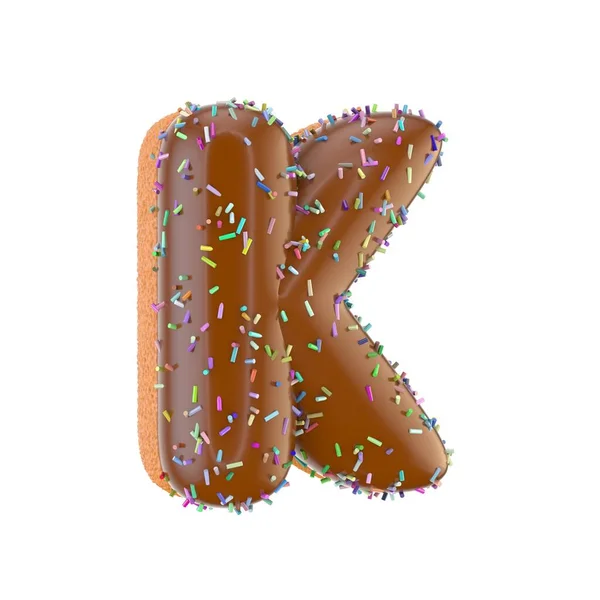 Carta de donut K maiúscula — Fotografia de Stock