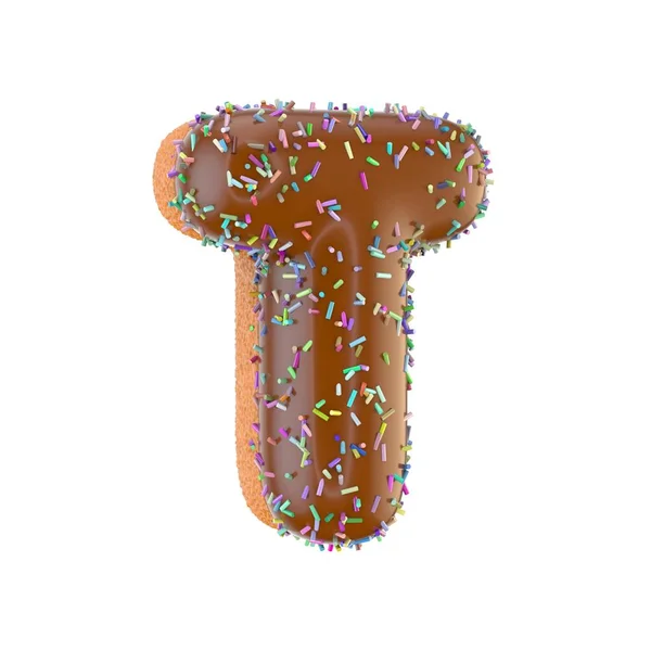 Donut letter t uppercase — Stock Photo, Image