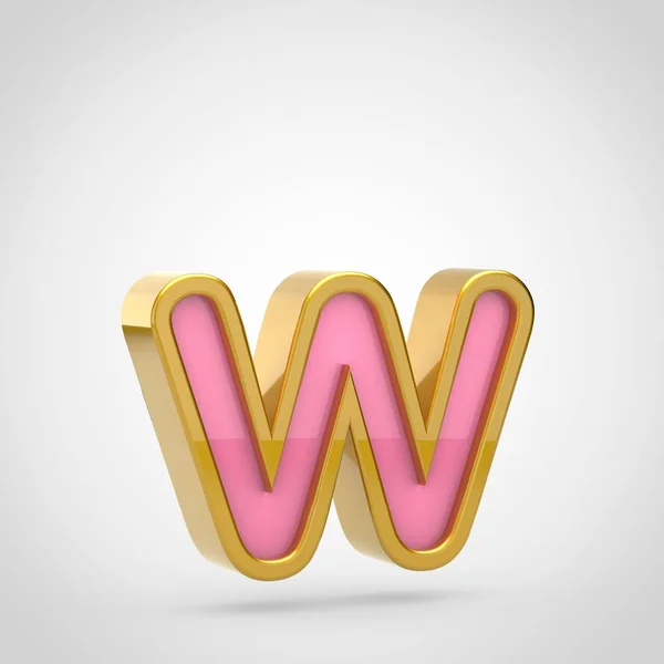 Рожевий літеру W — стокове фото