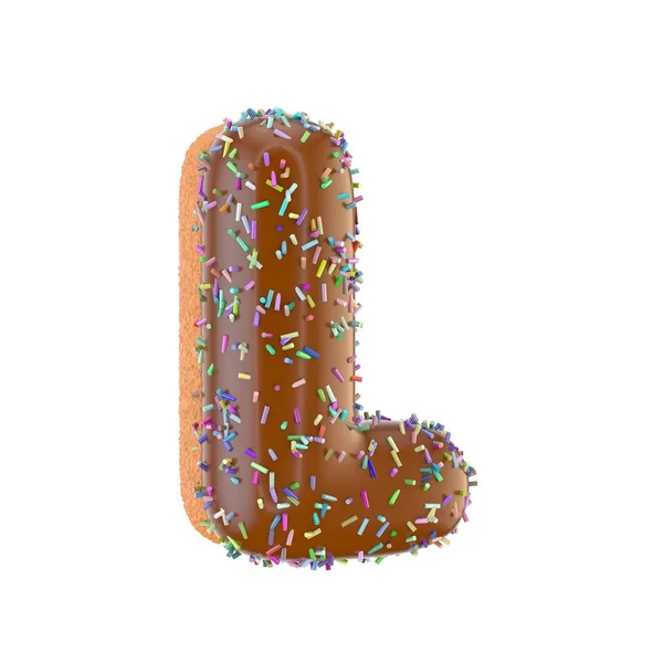 Donut letter l uppercase — Stock Photo, Image
