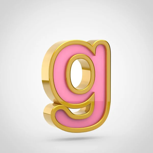 Roze letter G — Stockfoto