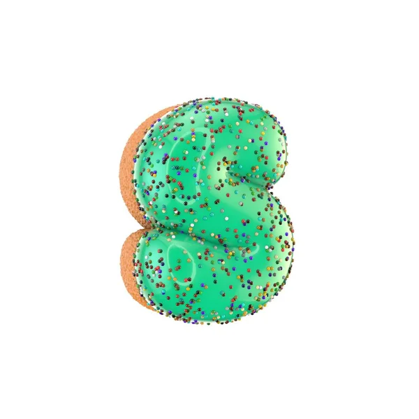 Donut brief s kleine letters — Stockfoto