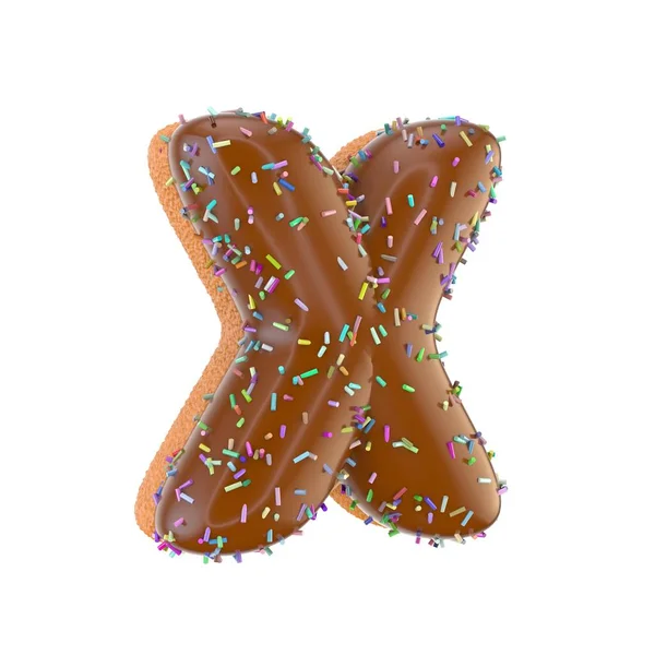 Donut letter X uppercase — стоковое фото