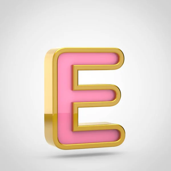 Rosa bokstaven E — Stockfoto