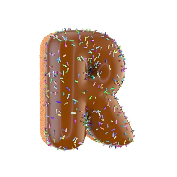 Donut letter R hoofdletters — Stockfoto