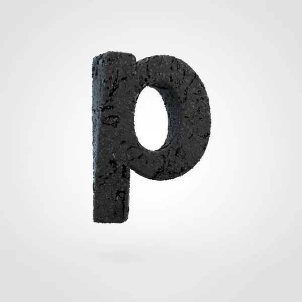 Asphalt road texture of letter p — Stock Photo, Image
