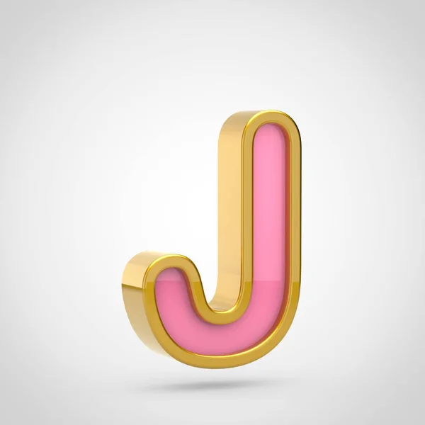 Vaaleanpunainen kirjain J — kuvapankkivalokuva