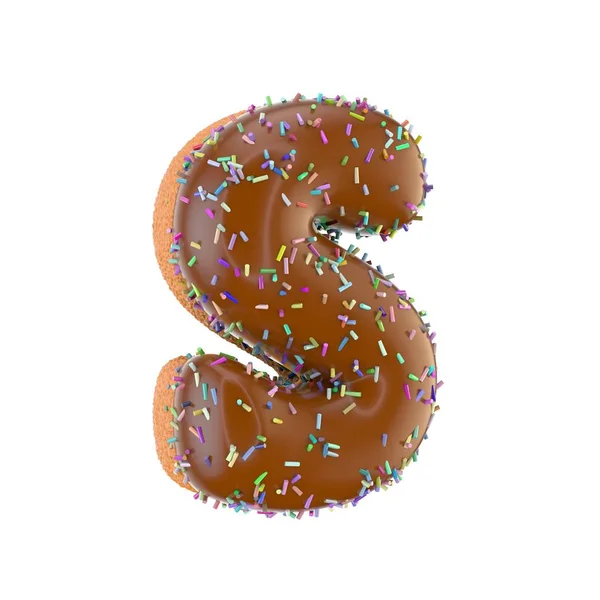 Donut letter S hoofdletters — Stockfoto