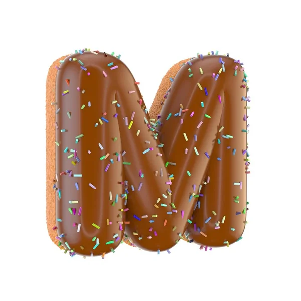 Donut letter M hoofdletters — Stockfoto