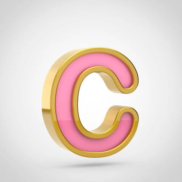 Rosa bokstaven C — Stockfoto