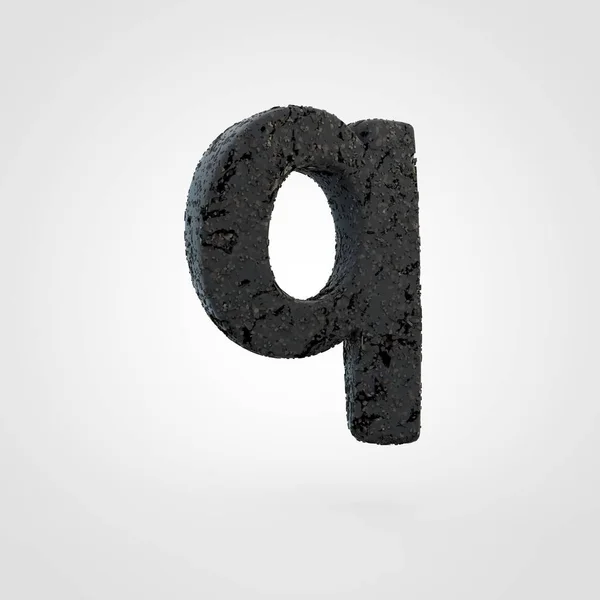 Asphalt road texture of letter q — Stock Photo, Image