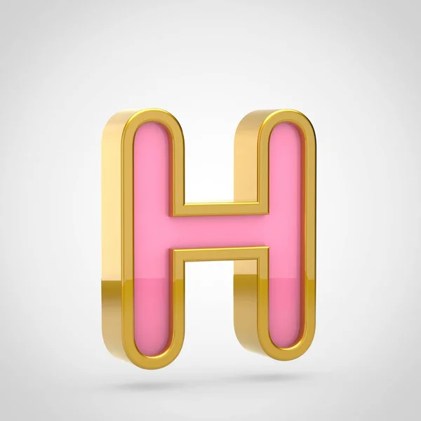 Roze Letter H — Stockfoto