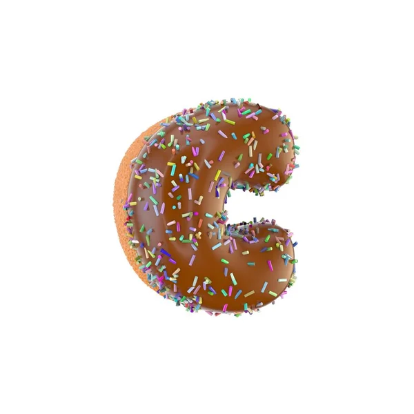 Donut Buchstabe c Kleinbuchstaben — Stockfoto