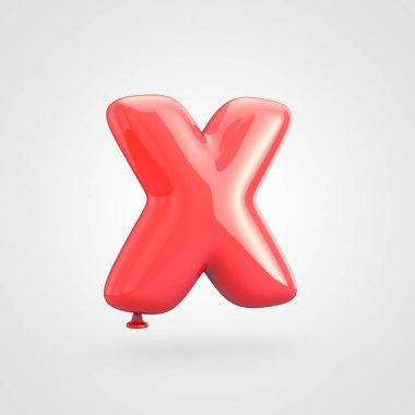 Balon harfi büyük harf x
