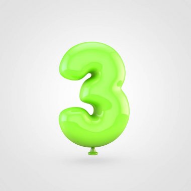 Yeşil balon sayısı 3