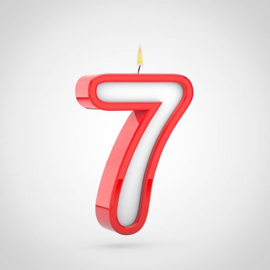  Doğum günü mumu numarası 7 
