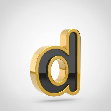 Altın anahat ile küçük harf d 