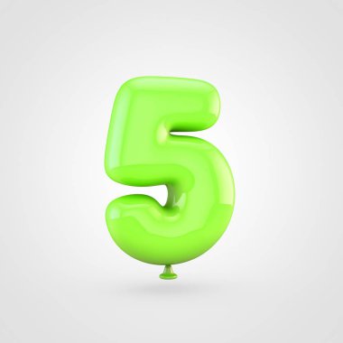Yeşil balon sayısı 5