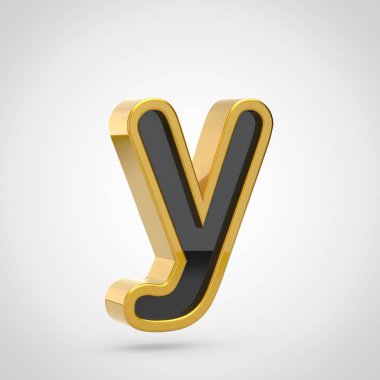 Y harfi küçük altın anahat ile 