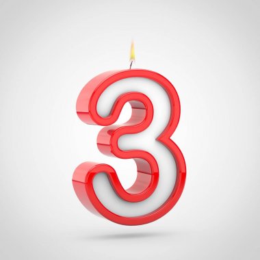  Doğum günü mumu numarası 3 