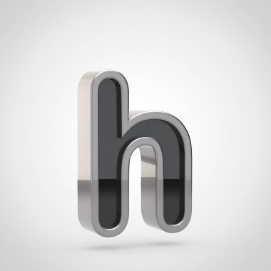 h harfi ile gümüş anahat küçük harf  