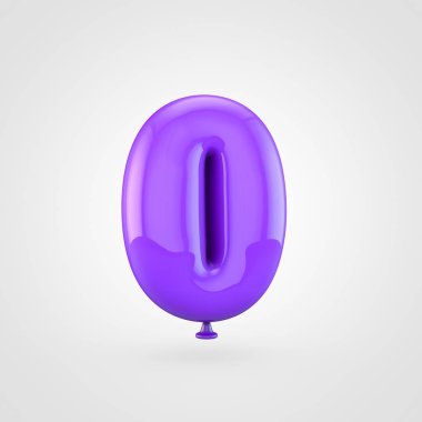 Mor balon numarası 0