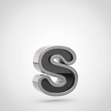 s harfi ile gümüş anahat küçük harf  